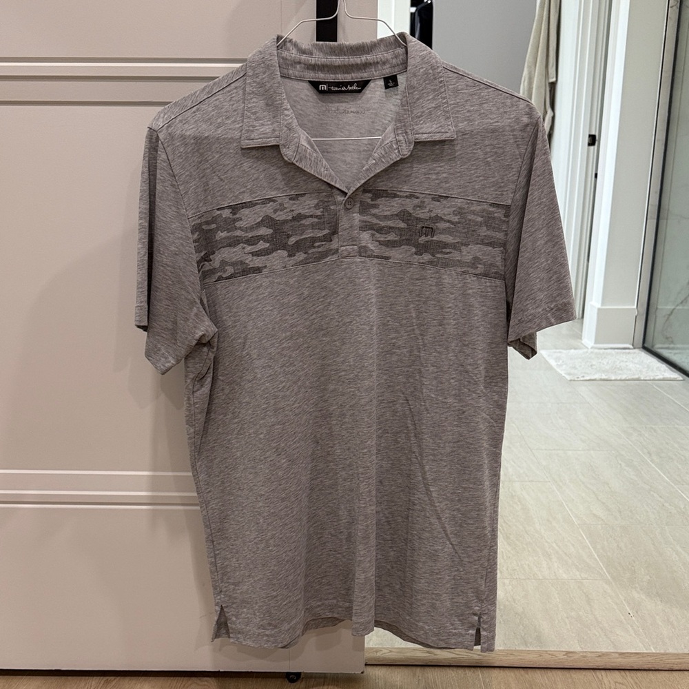 Travis Mathew Gray Camo Polo Shirt